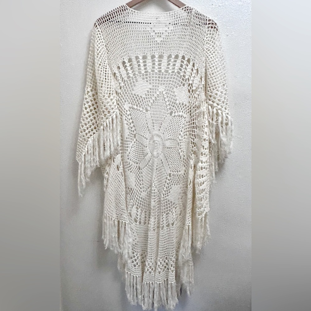 Spell & the Gypsy Mandala Crochet Cardigan Ivory Never Worn Vintage Rare - Picture 3 of 12